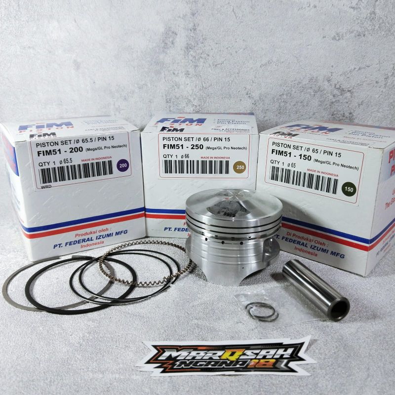 PISTON FIM GL MP PISTON FIM51 64 65 65.5 66 66.5 MARQSAH NGANA18