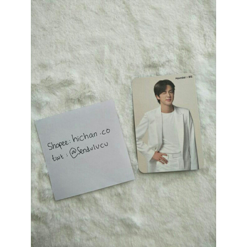 Photocard PC Hyundai x BTS Seokjin