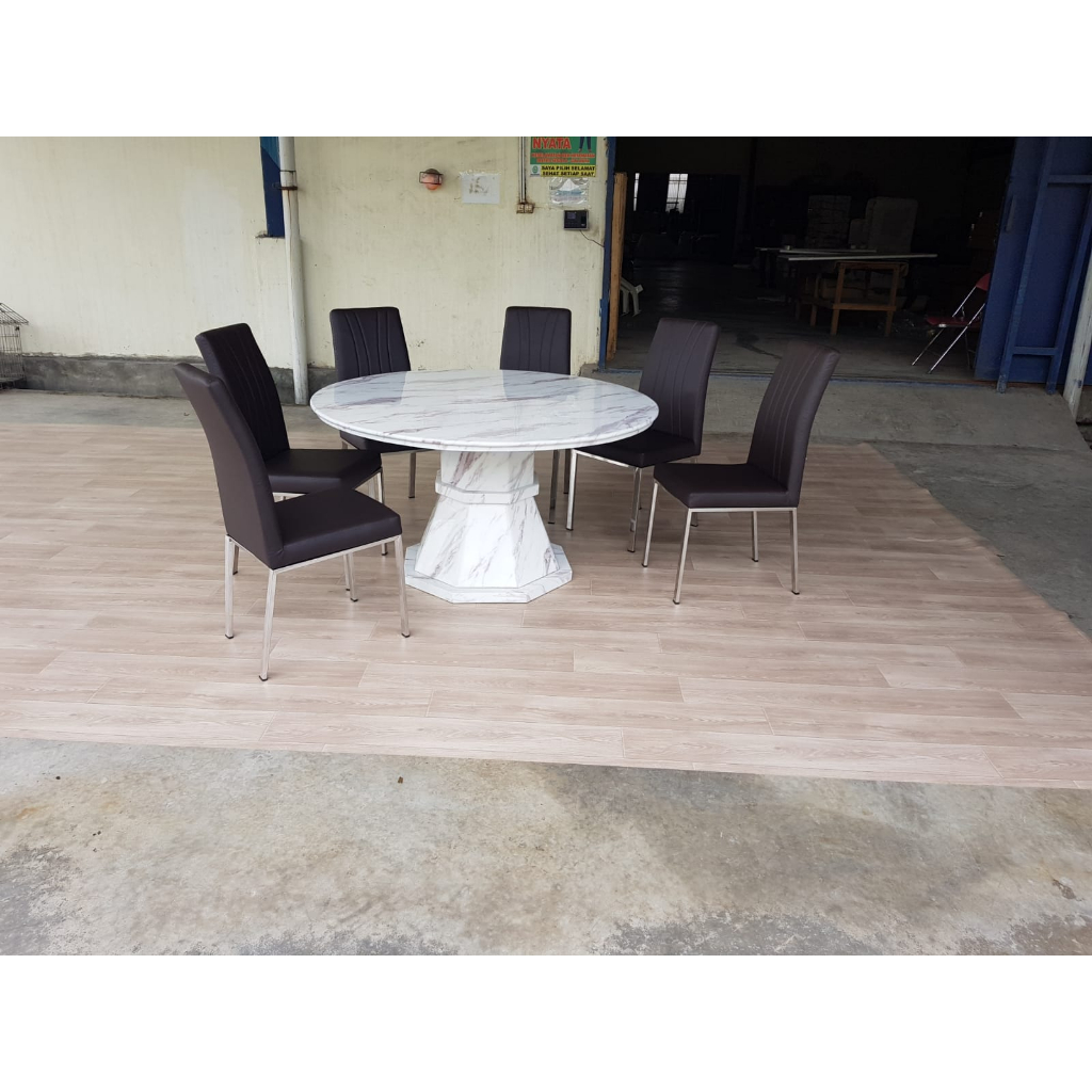 Meja Makan Marmer Bulat