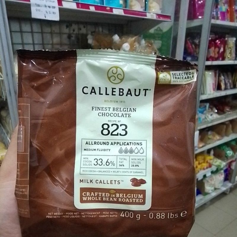 Callebaut 823 Finest Belgian Chocolate/chocochip/coklat/cokelat/calebot/Elmer/collata