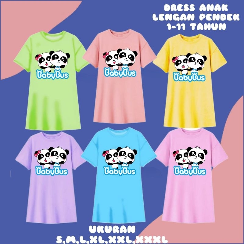 DRES/DASTER ANAK PEREMPUAN 1-11 TAHUN BABYBUS CUTE