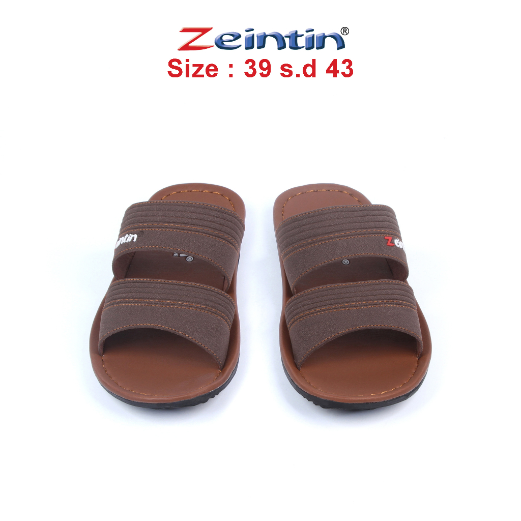 Zeintin - Sandal Pria Kulit Sintetis Sandal Selop  Pria Sendal Slide Pria Sandal Pria Terbaru Zeintin NT