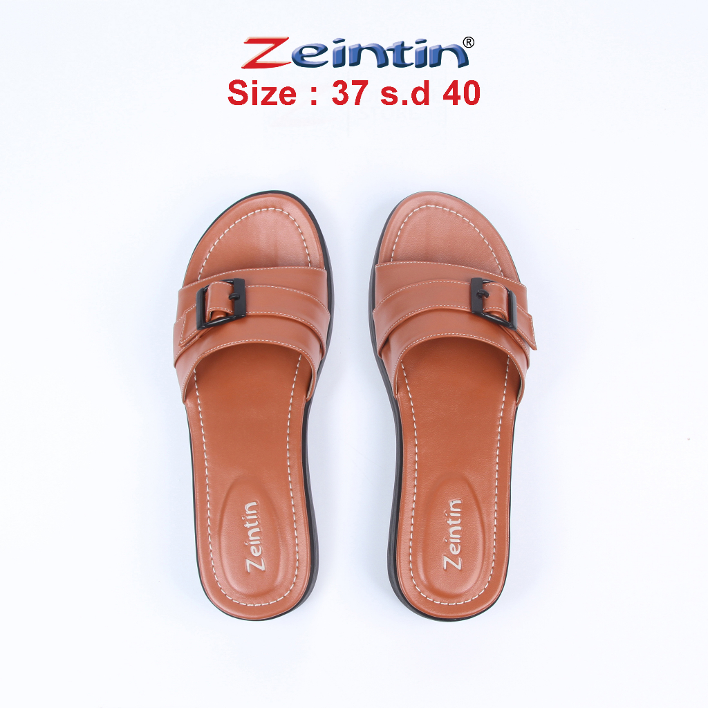 Zeintin - Sandal Wanita Casual Sendal Slop Cewek Sintetis Perempuan Kekinian Sandal Wedges ZEINTIN HP