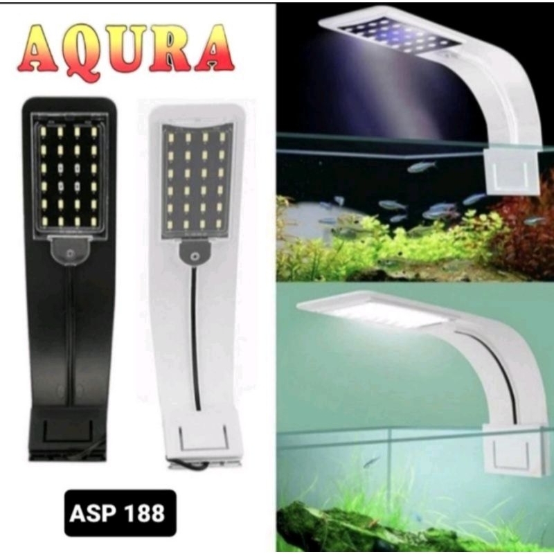 lampu jepit aquarium 3x ganti warna lampu 10watt / lampu jepit aquarium / lampu aquarium / lampu gantung