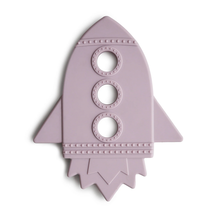 Mushie Rocket Teether - Teething Toy Baby Silicone Silikon Anak Bayi Gigitan Mainan Toys Soft Neutral Aesthetic Pastel