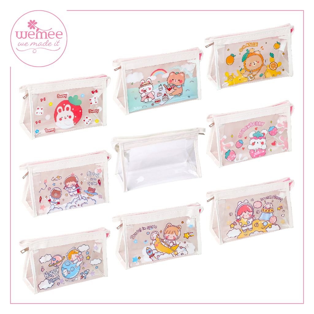 

Kotak Pensil Kartun Transparan - Tas Penyimpanan Kosmetik Tahan Air - Transparan - Pouch Lucu Unik