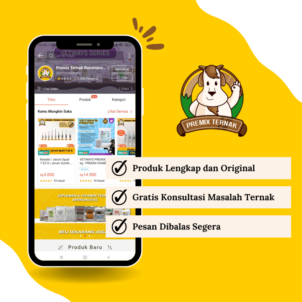 VETWAYS RABBIT - Suplemen untuk kelinci - Premix berkualitas khusus kelinci