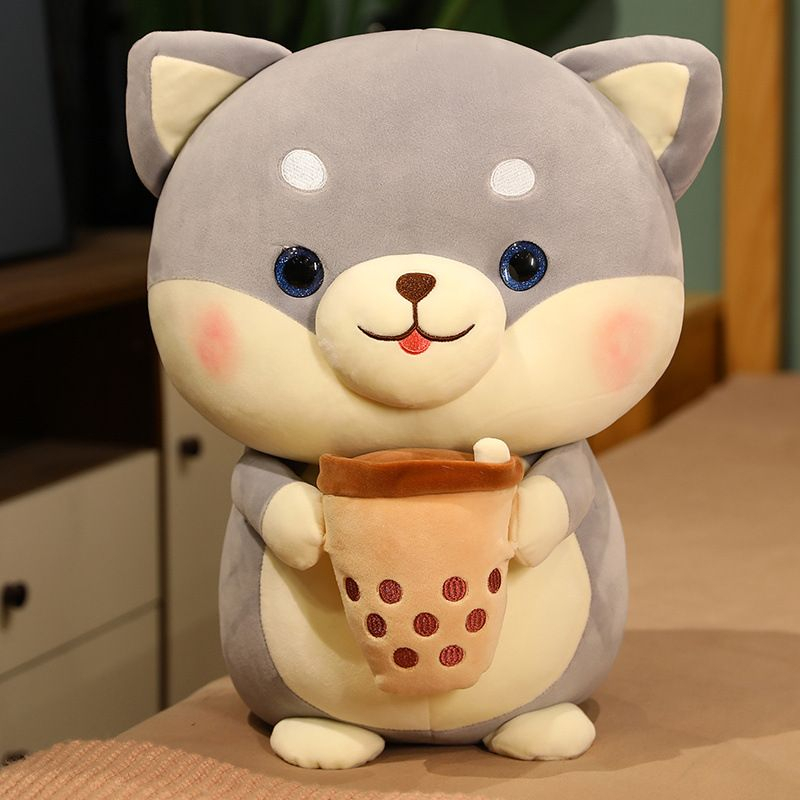 MAINAN BONEKA ANJING SHIBA INU DOG BOBA TEA STARBUCKS