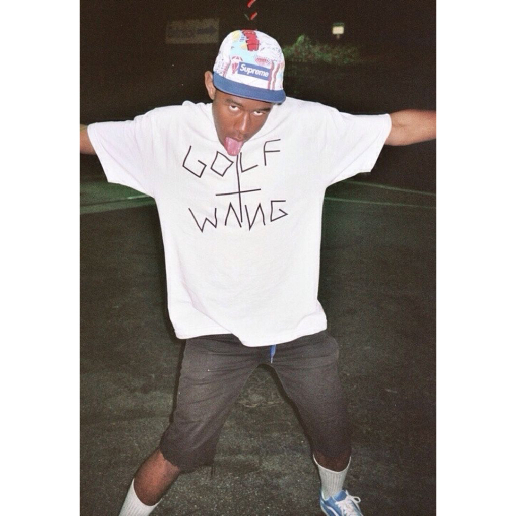 TYLER, THE CREATOR GOLF WANG STREET WEAR OVERSIZED WHITE VINTAGE T-SHIRT BY ODD FUTURE RAP TEE STYLE