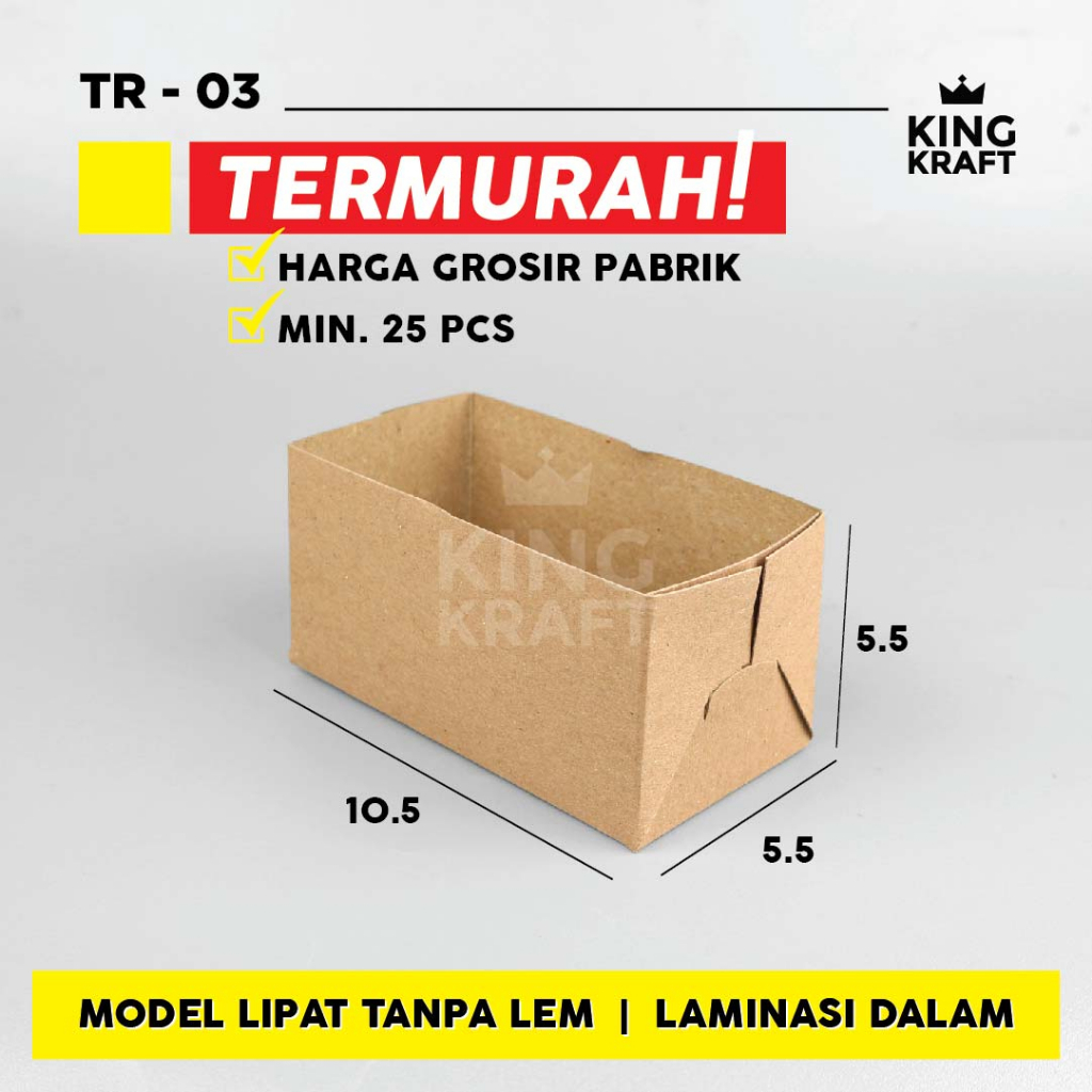 paper box dus sandwich / toast / burger ukuran 10,5x5.5x5,5 275gsm