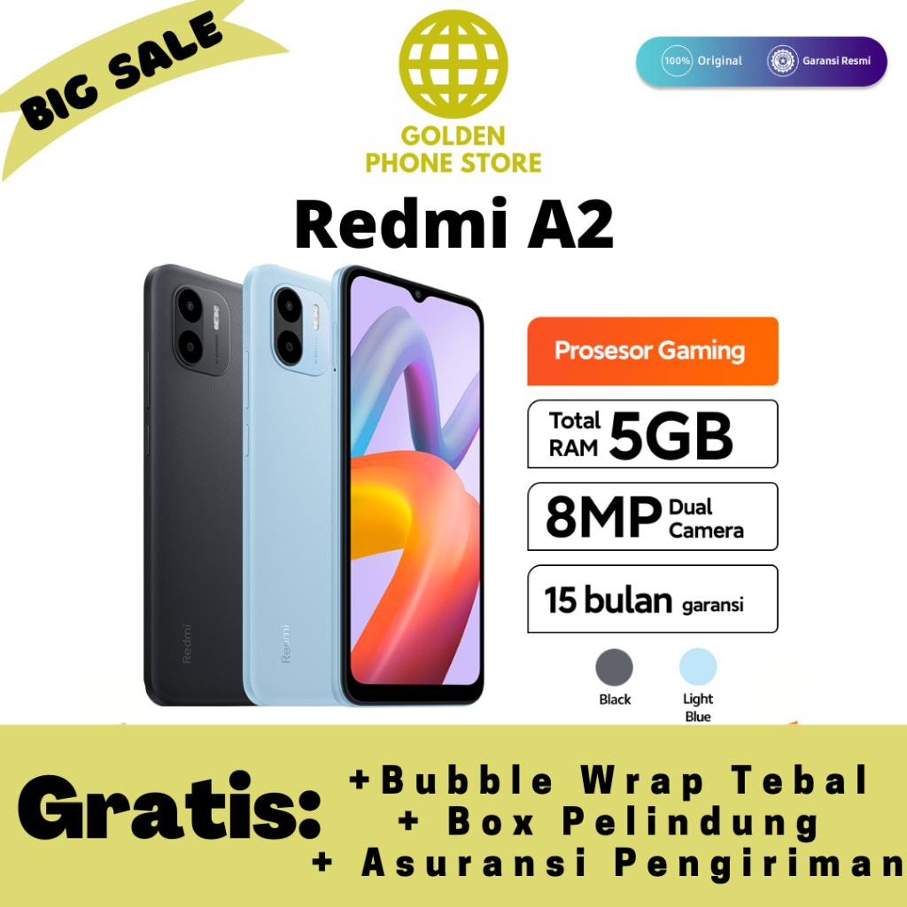 Xiaomi Redmi A2 3GB/32GB - Original &amp; Garansi Resmi Xiaomi Indonesia