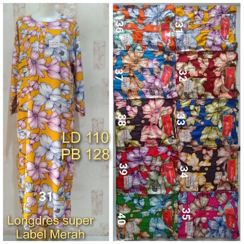 Longdres Kencana Ungu 19/20/21 Super LD 110cm Label merah