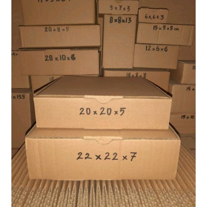 

kardus diecut 20x20x5 cm polos