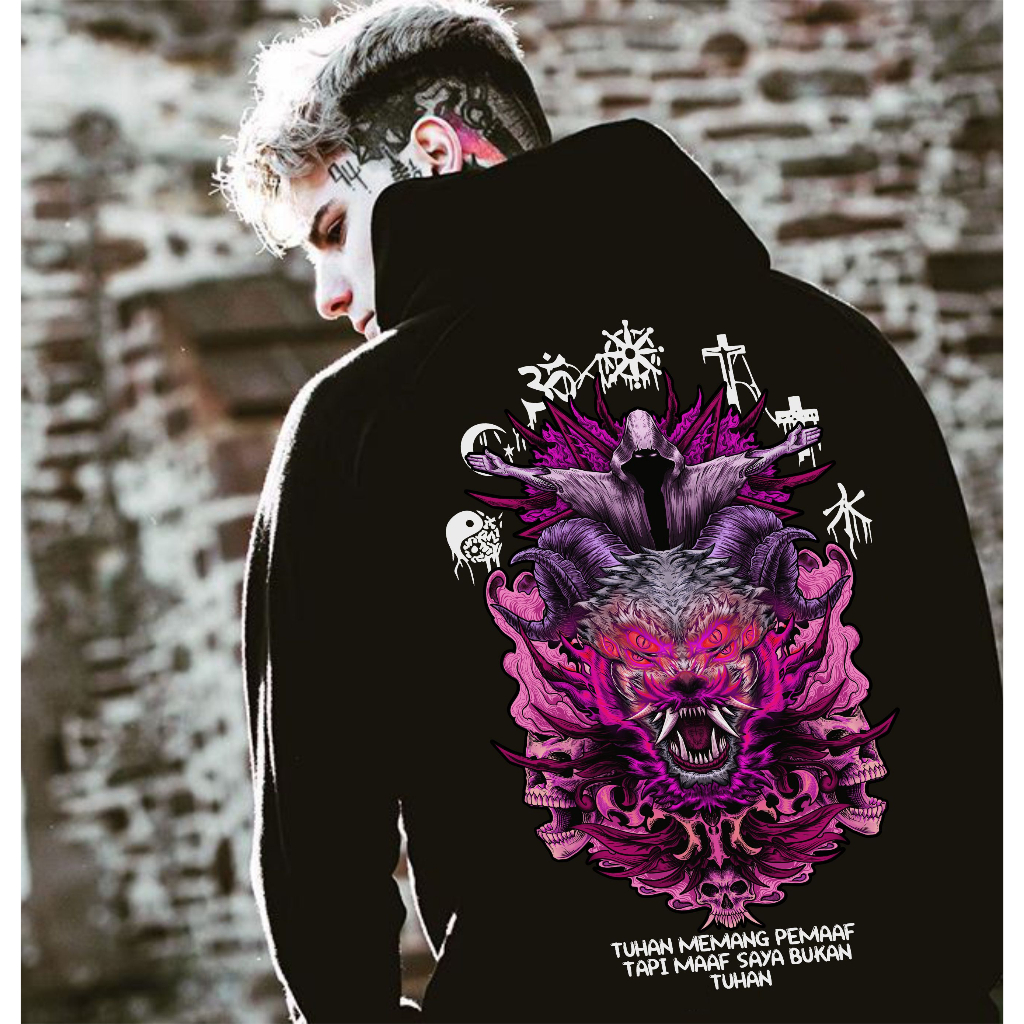 JAKET PLURALISME OVERSIZE HOODIE PRIA BIG SIZE JUMBO M - 6XL PLURALISME TUHAN PEMAAF JAKET TOLERANSI