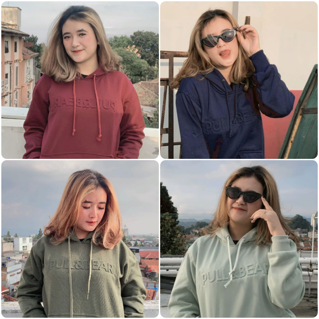 Sweater Hoodie Branded Pull And Bear Unisex Pria Wanita Bahan Tebal Ukuran M-XXL Termurah Hoodie Pull And Bear