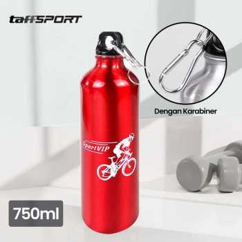 Botol Minum Sepeda outdoor Aluminium 750ml with Carabiner / Botol Minum Outdoor