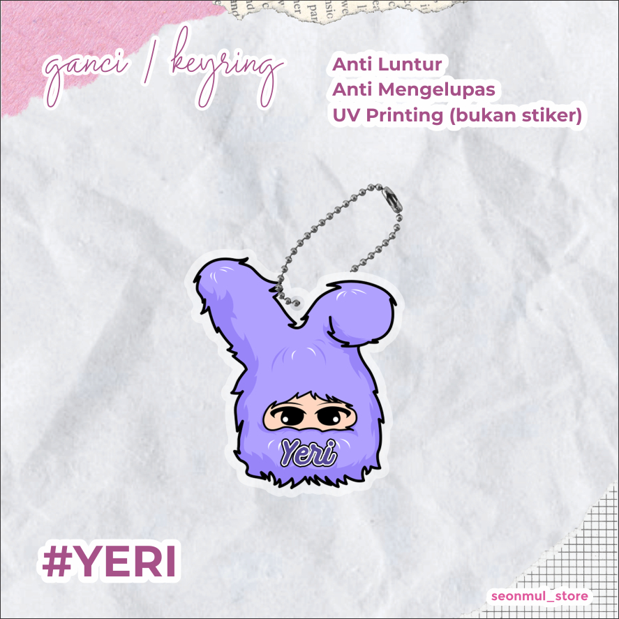 [READY STOCK] GANCI / KEYRING / KEYCHAIN RED VELVET BIRTHDAY ALBUM CHARACTER / RV Joy Irene Seulgi Wendy Yeri