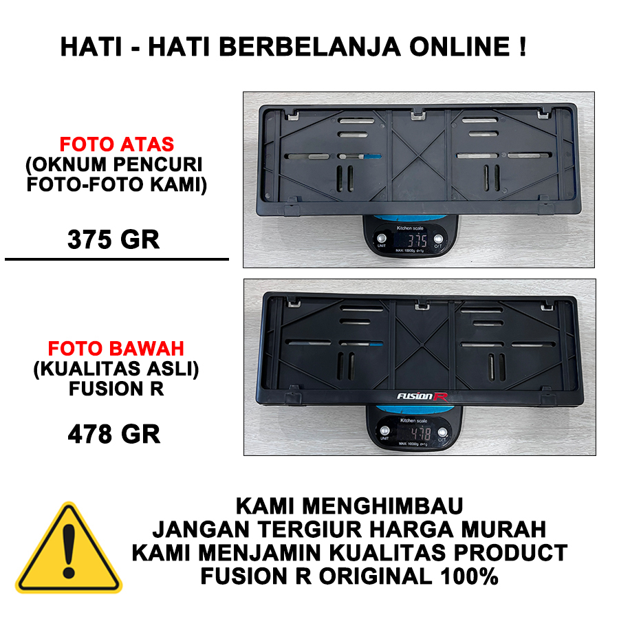 Stand Frame Dudukan Plat Nomor Mobil FUSION R