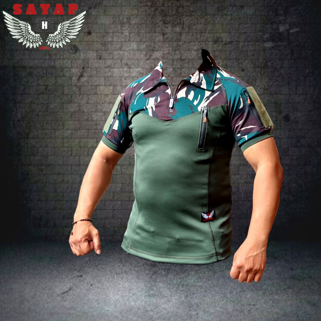 BDU TACTICAL COMBINASI LORENG KAOS BDU COMBINSAI LORENG LENGAN PENDEK