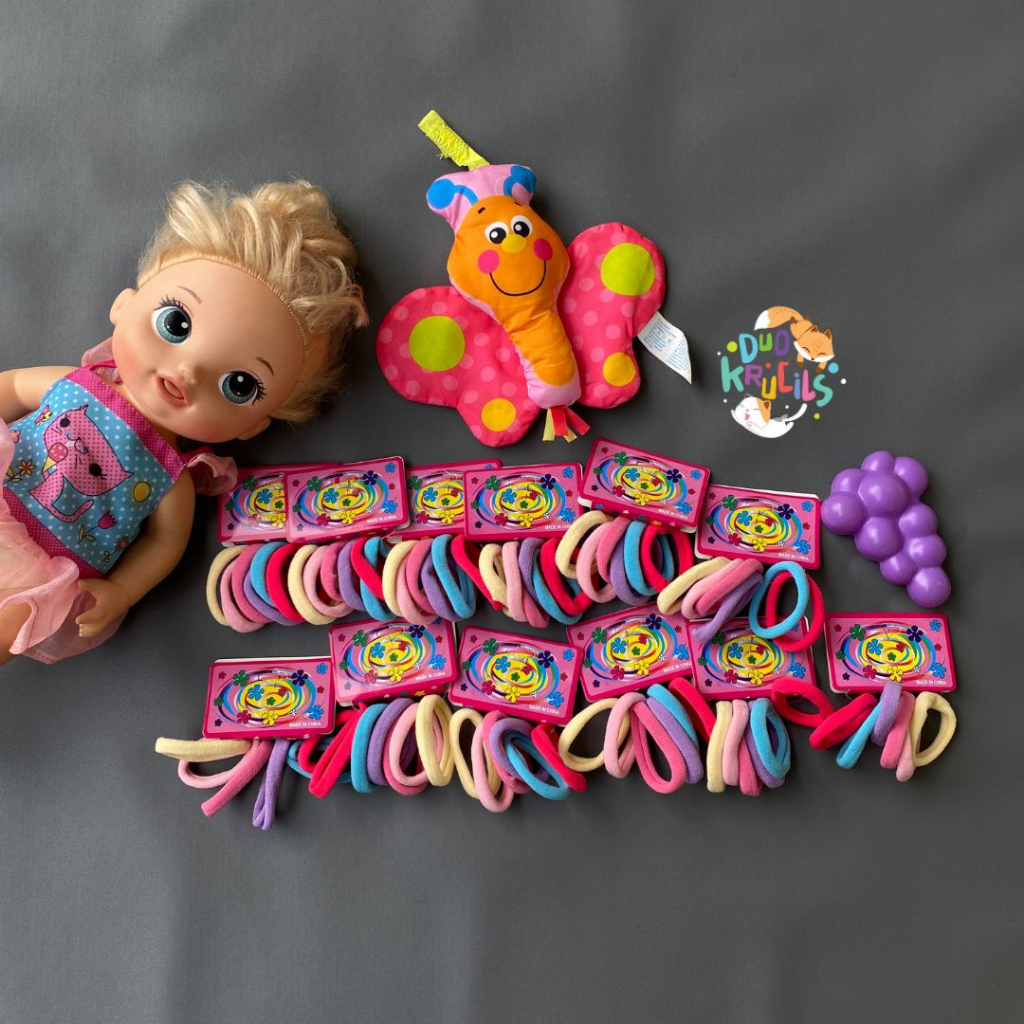 KUNCIR RAMBUT anak dan dewasa motif polos