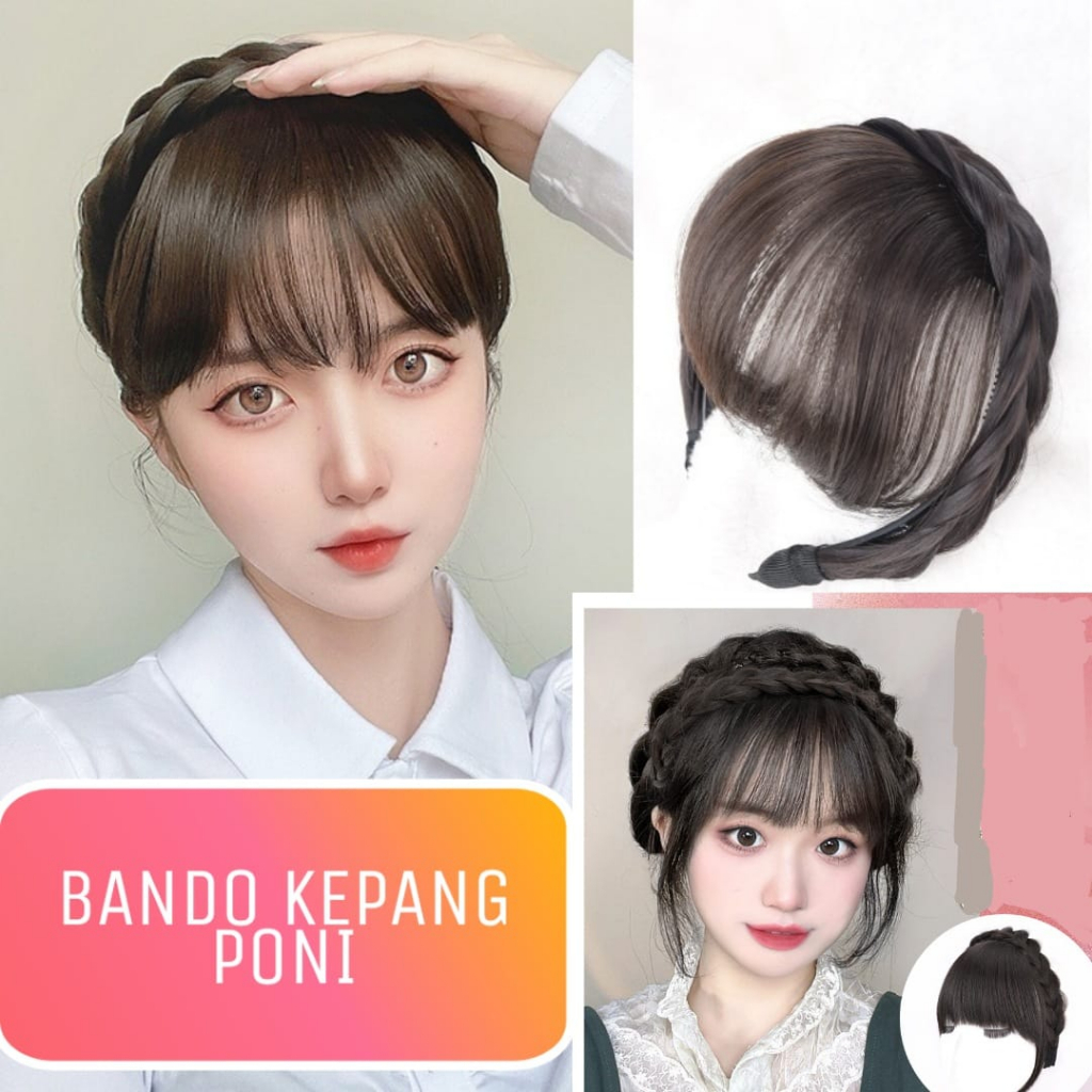 BAJUKIDDIE BANDO KEPANG PONI AKSESORIS FASHION KOREA BRAID RAMBUT PALSU IMPORT