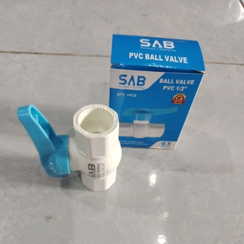 SAB Ball Valve PVC 1/2&quot; / Ball Valve PVC 1/2&quot;