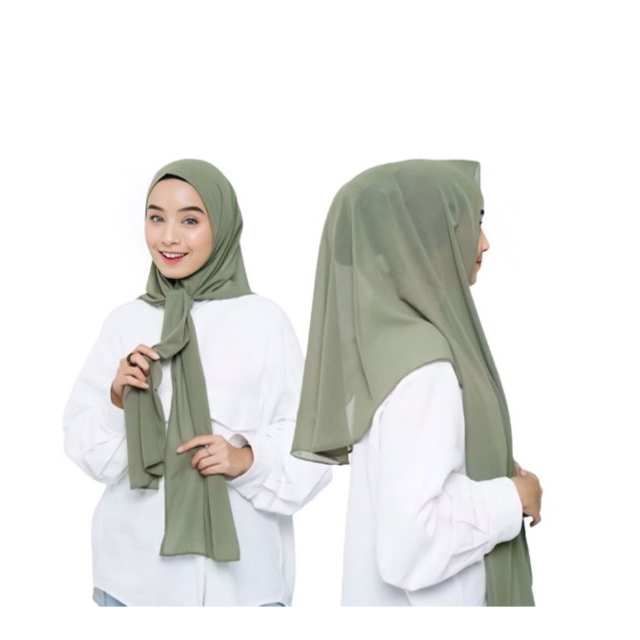Hijab Pashmina Syar'i Curve Oval Malay Kerudung Menutup Bahu