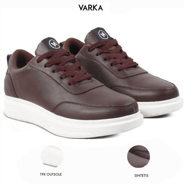 Sepatu Sneakers Wanita V 5285 Brand Varka Sepatu Kets Olahraga Kuliah Jalan Jalan Harga Murah Berkualitas - Coklat