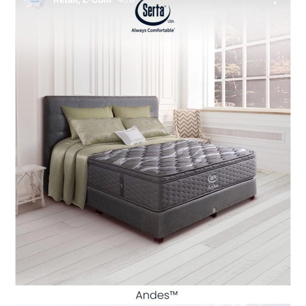 full set kasur springbed serta Andes