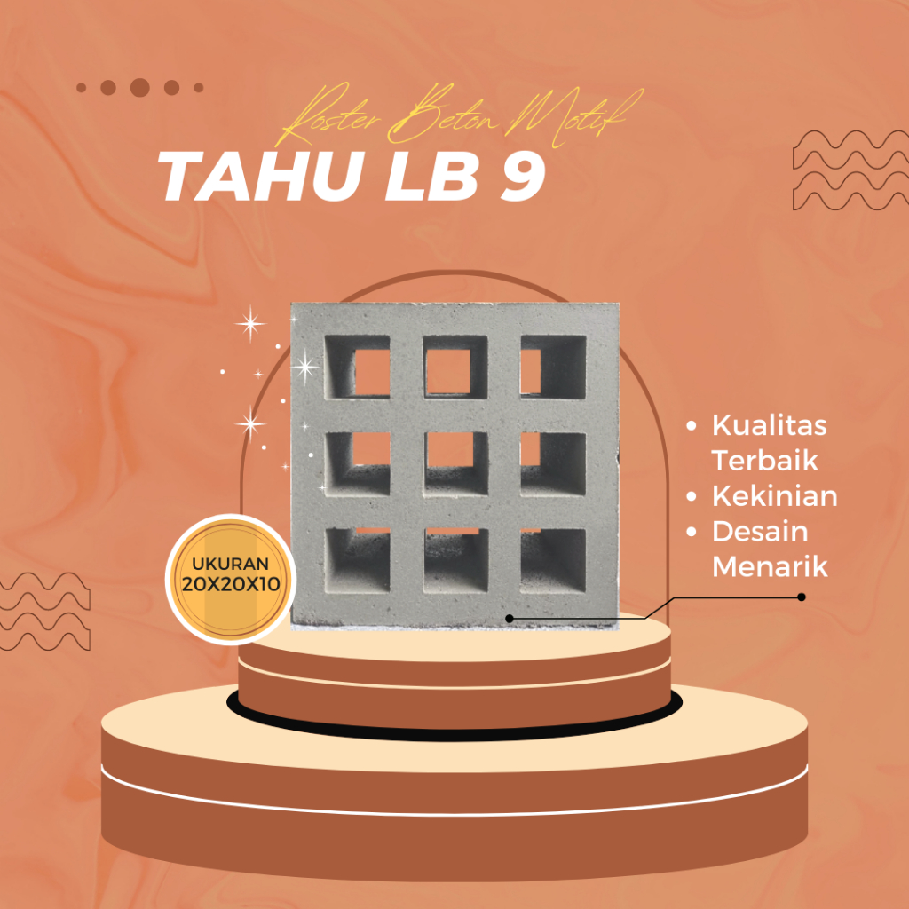 Roster Beton Minimalis Atau Loster Beton Motif Tahu Lubang 9