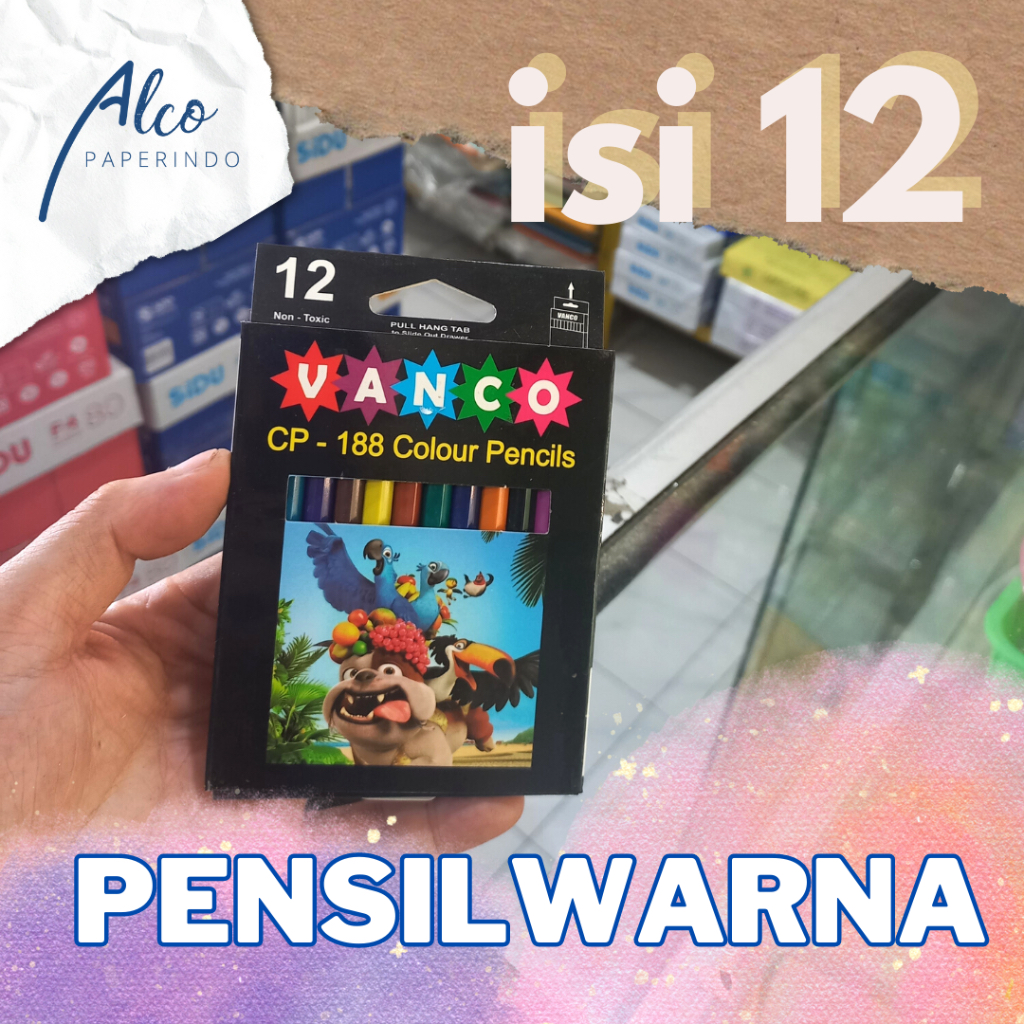 

Pensil Warna VANCO pendek isi 12