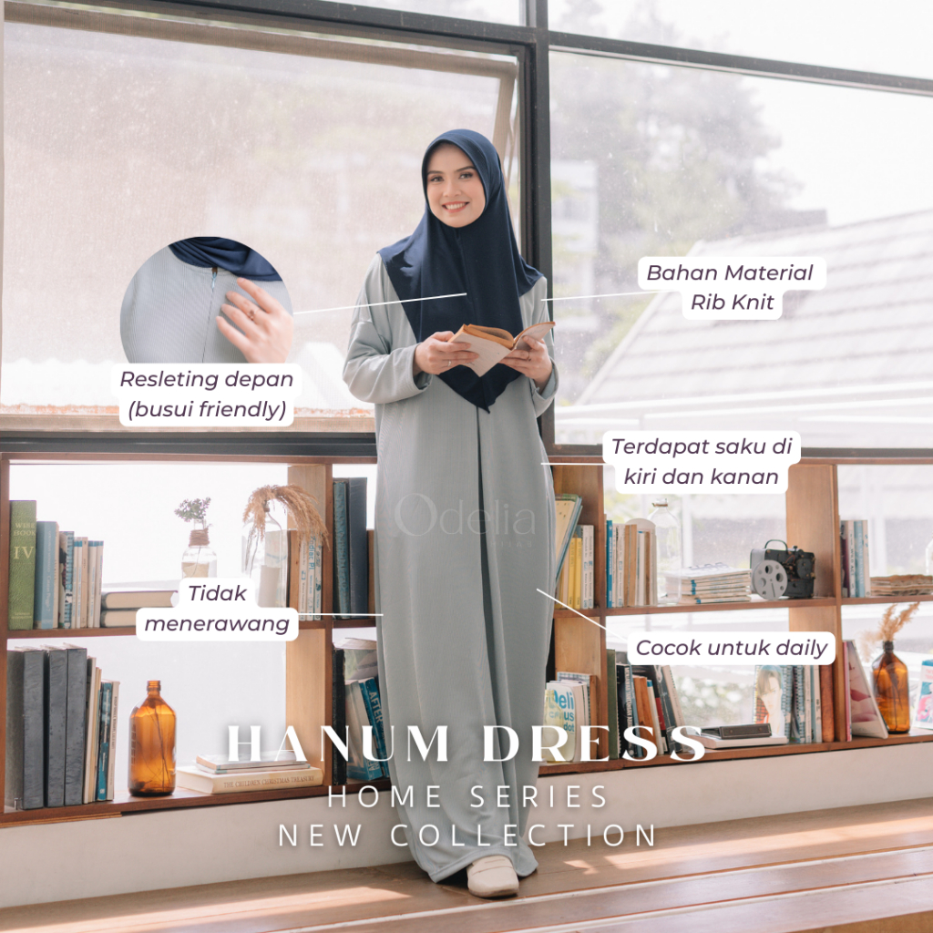 HANUM DRESS (FREE ELIAH VOAL) - HOME SERIES ODELIA HIJAB