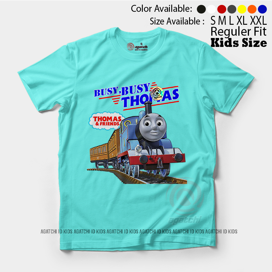 Baju Kaos Atasan Anak Laki - Laki Agatchi Kereta Api  Thomas and Friend