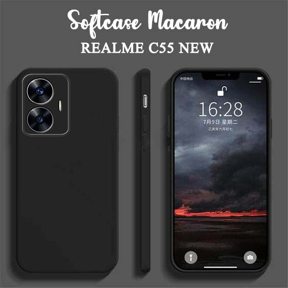 Softcase Macaron Polos Pelindung Kamera For REALME C55 Terbaru - Case HP Realme C55 - Casing Realme 