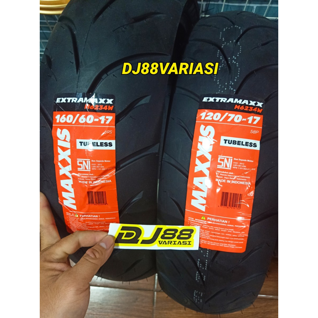 PAKET BAN MAXXIS 120/70 17 DAN 160/60 17 DEPAN BELAKANG R15 CBR150 R25