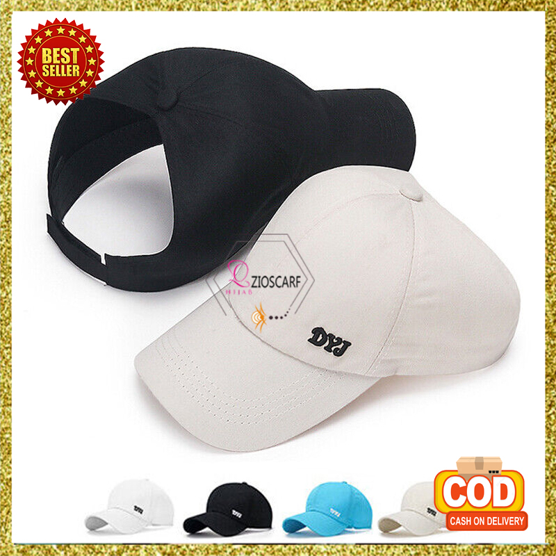 Topi Baseball Wanita Korea Style Anti Panas Matahari Model Atas Bolong Gaya Olahraga Senam Sport BSBI