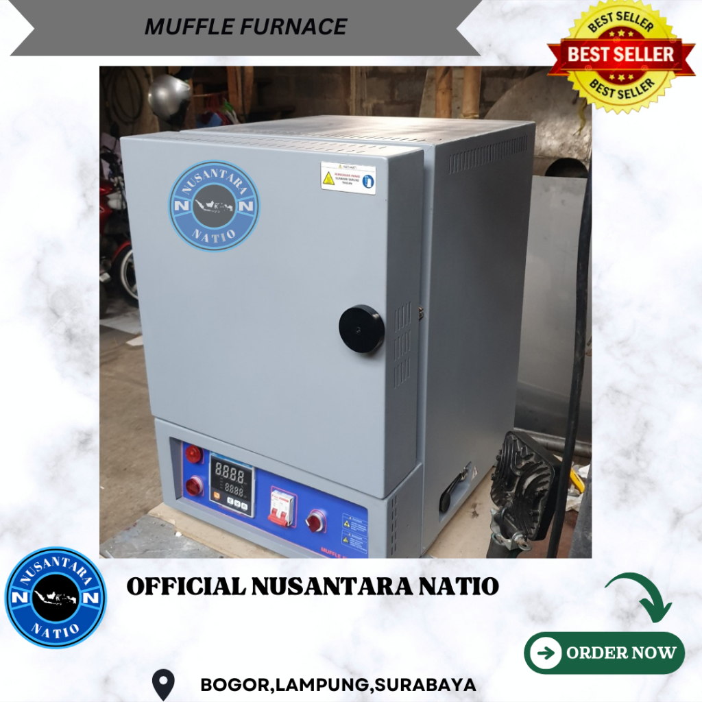 Muffle Furnace 1000 celcius, Kapasitas 2 Liter Untuk laboratorium