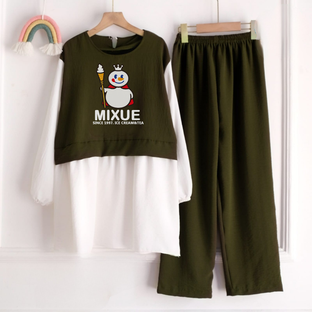 [ READY STOCK SIAP KIRIM ] MIXUE SET KIDS CRINKLE AIRFLOW SETELAN ANAK PEREMPUAN KEKINIAN VIRAL HITS MORLIN SET KIDS SETELAN AMELIA KIDS USIA 3 SAMPAI 15 TAHUN SIZE M L XL XXL XXXL