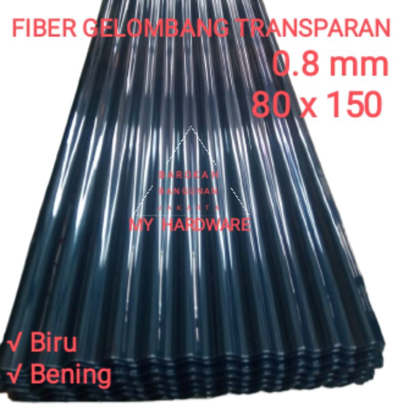 Fiber Gelombang Atap Transparan 0.8mm