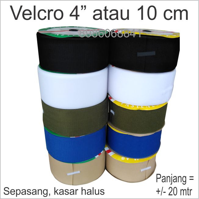 Perekat Velcro Magic Tape Kretekan 4&quot; atau 10cm ROLL