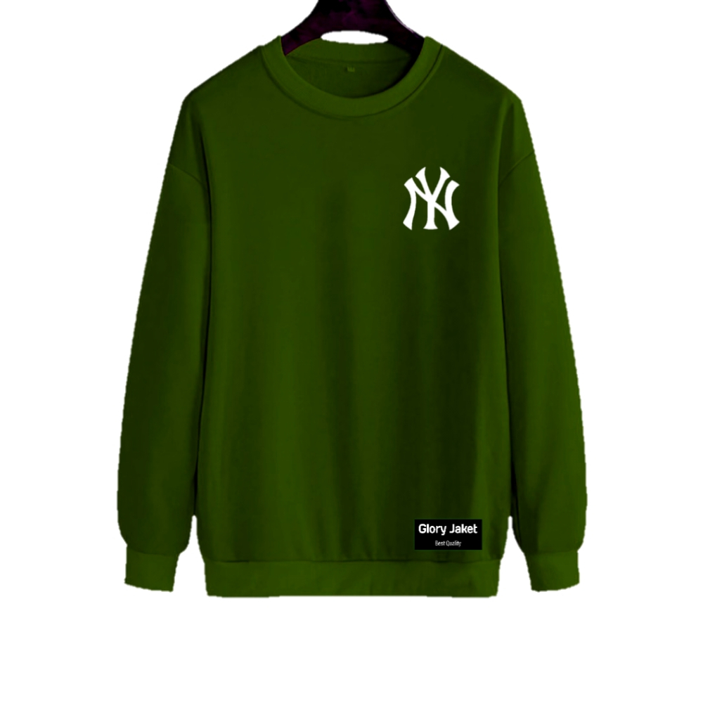 Sweater Crewneck Pria Wanita Logo NY-NEW YORK 15 Warna M L XL XXL