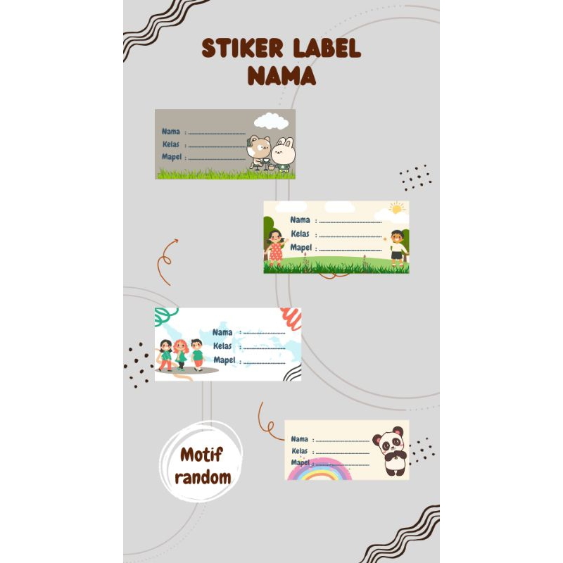 

stiker label buku pelajaran / stiker label