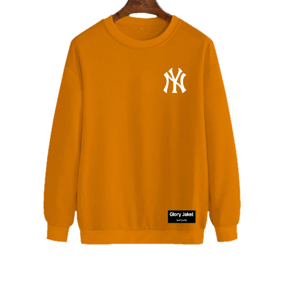 Sweater Crewneck Pria Wanita Logo NY-NEW YORK 15 Warna M L XL XXL