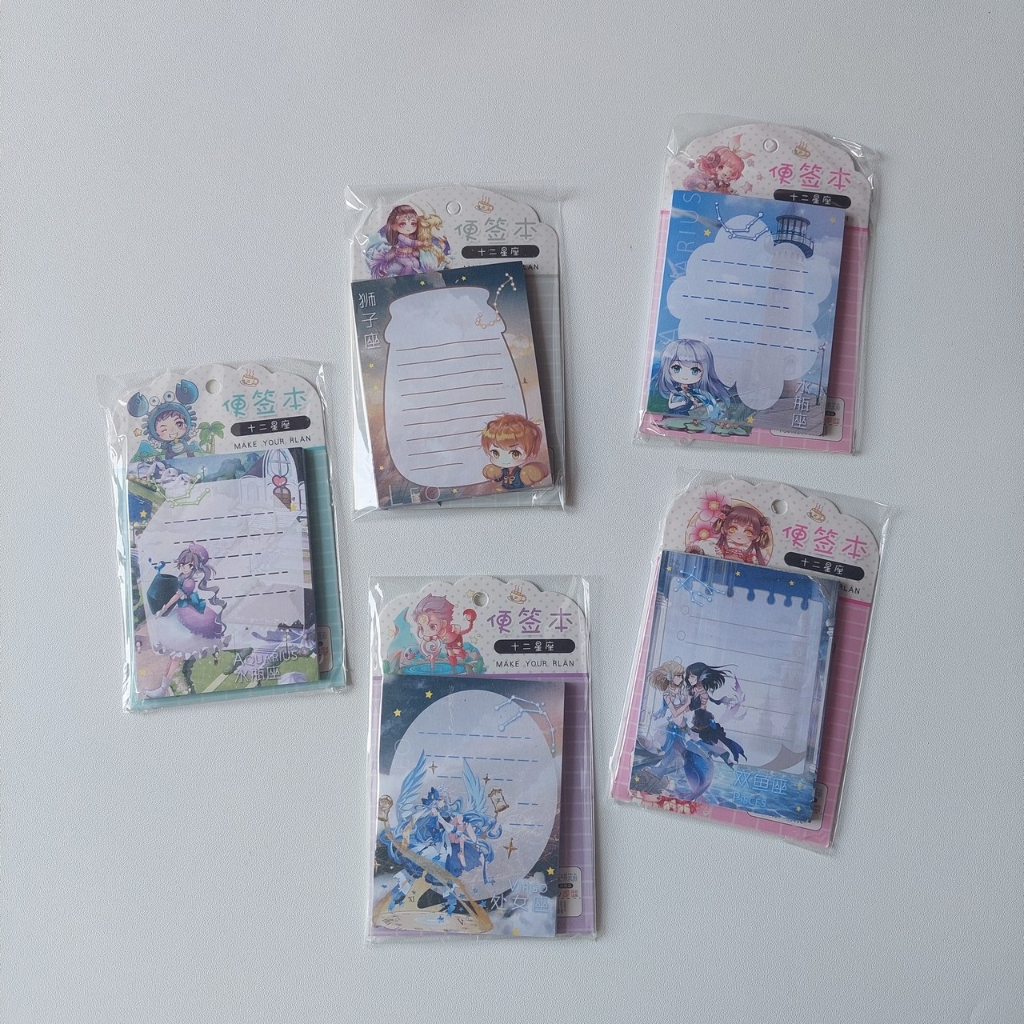 JRN035 – Buku Kertas Notes Memo Anak Gambar Anime Kartun Zodiac Scrapbook Journal Dairy