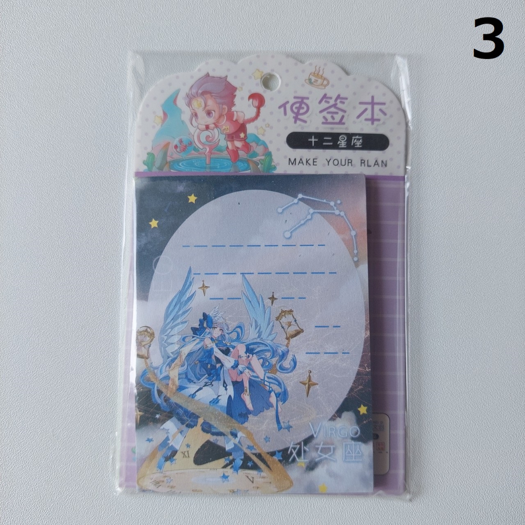 JRN035 – Buku Kertas Notes Memo Anak Gambar Anime Kartun Zodiac Scrapbook Journal Dairy