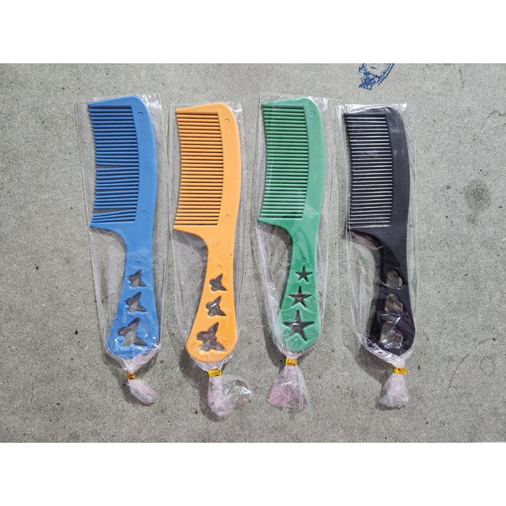 SISIR MINI UKUR 15CM PLASTIK || SISIR LUBANG TIGA SOUVENIR HADIAH KEMASAN - BD