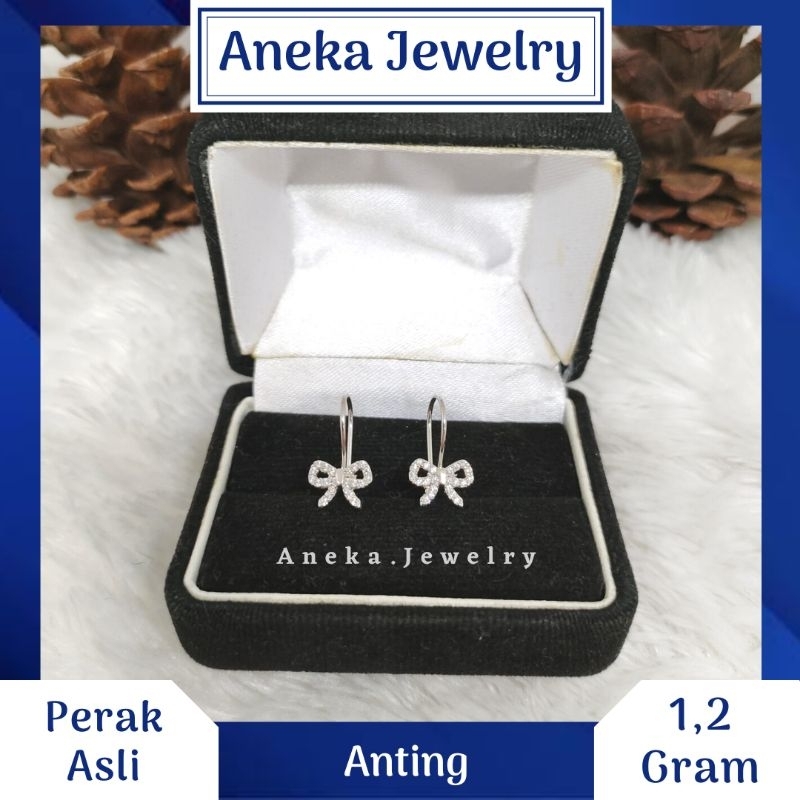 Anting Desi Variasi Mata Mata, Perak 925, Sepuh Emas Putih