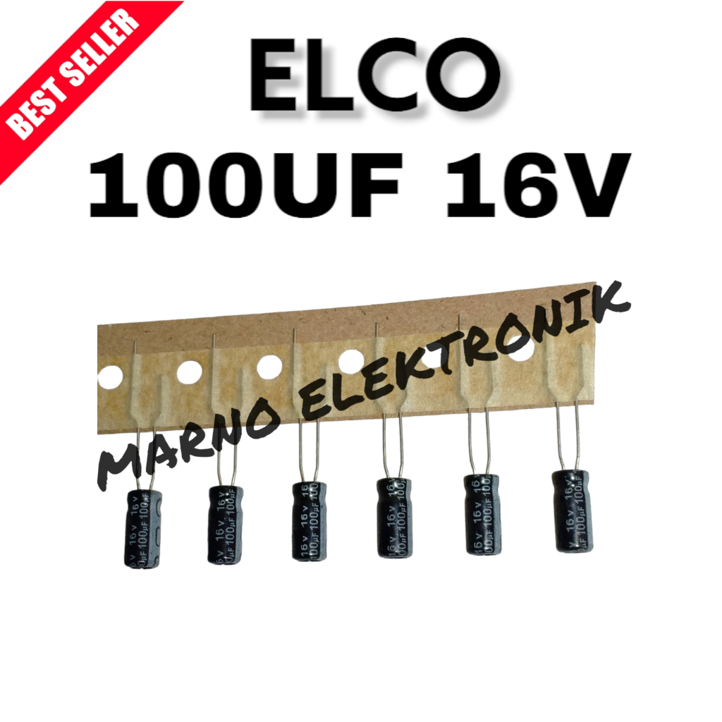 ELCO 100UF 16V 100 UF 16 V ASLI ORI ORIGINAL
