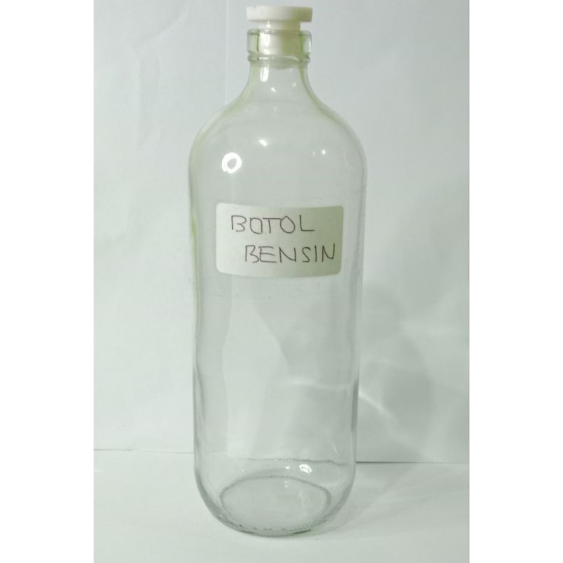 botol kaca putih 1 Liter cocok untuk tempat bensin