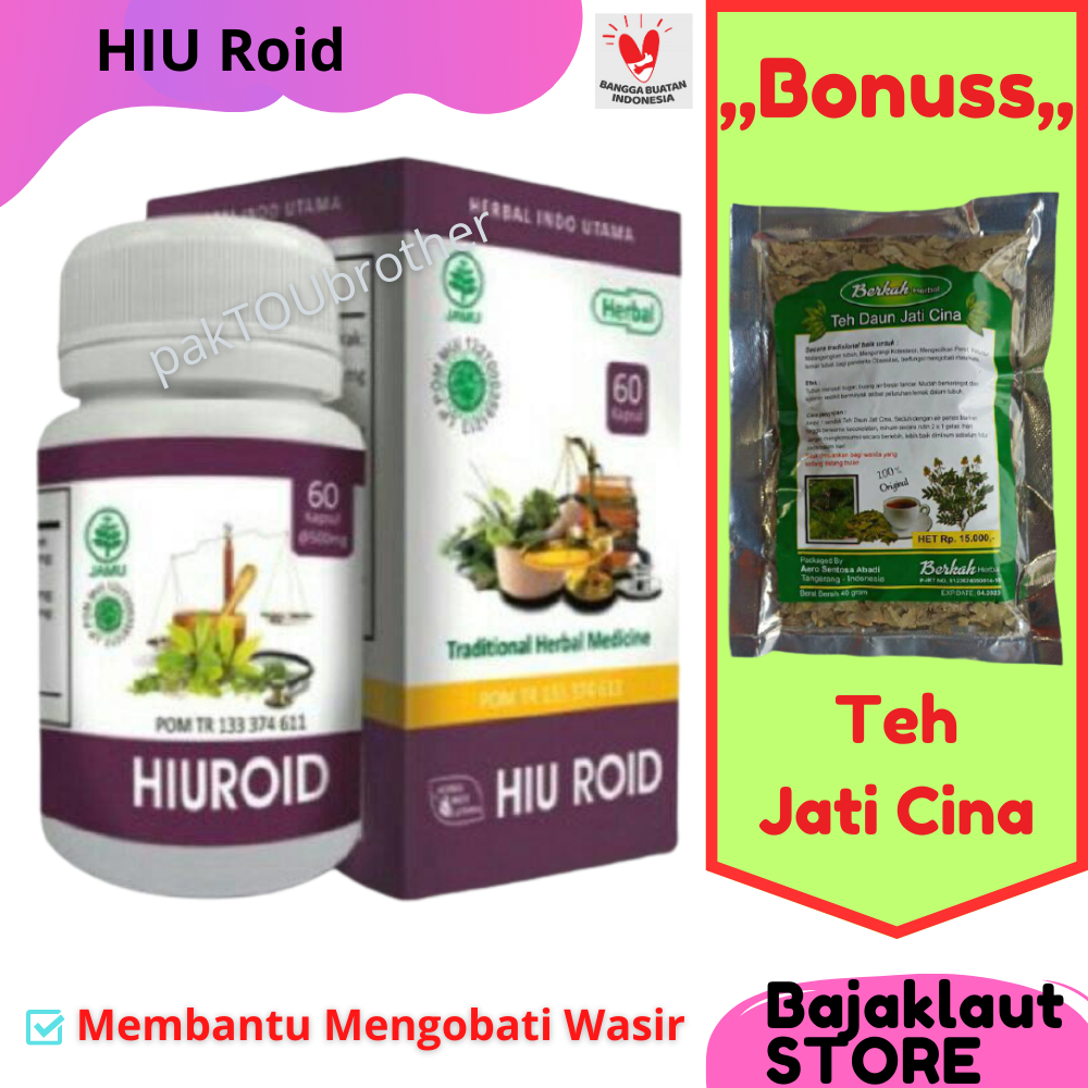 Roid Obat Wasir Berdarah Luar Dalam BPOM Bonus Teh Daun Jati Cina Ambeien Ambyen Ambien Ambeyen Ambe
